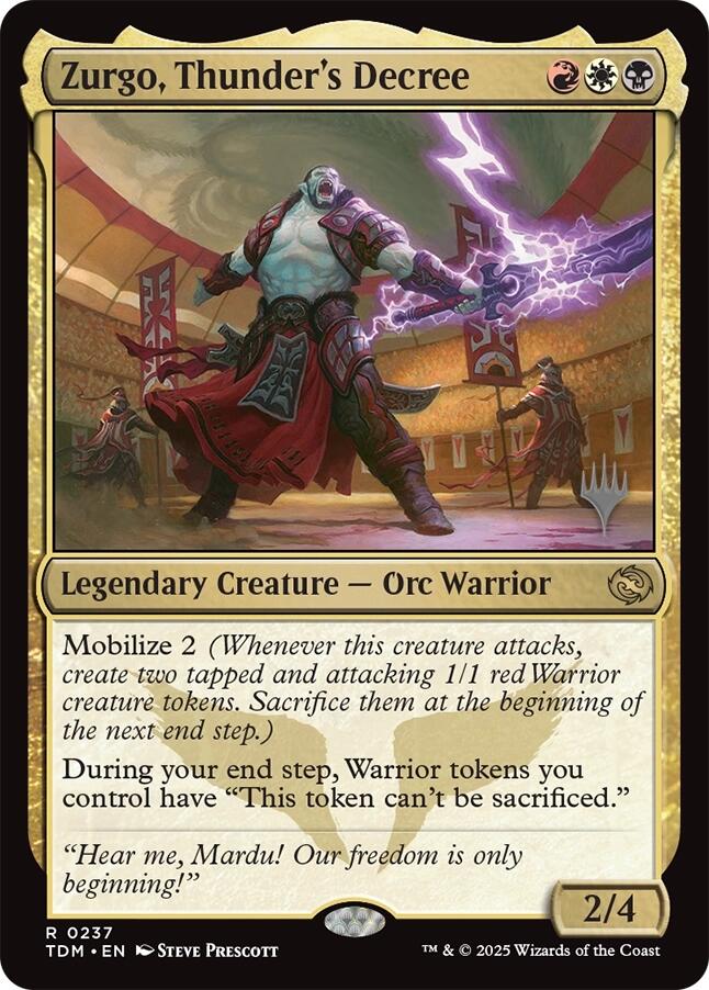 Zurgo, Thunder's Decree [Tarkir: Dragonstorm Promos] | Gear Gaming Bentonville
