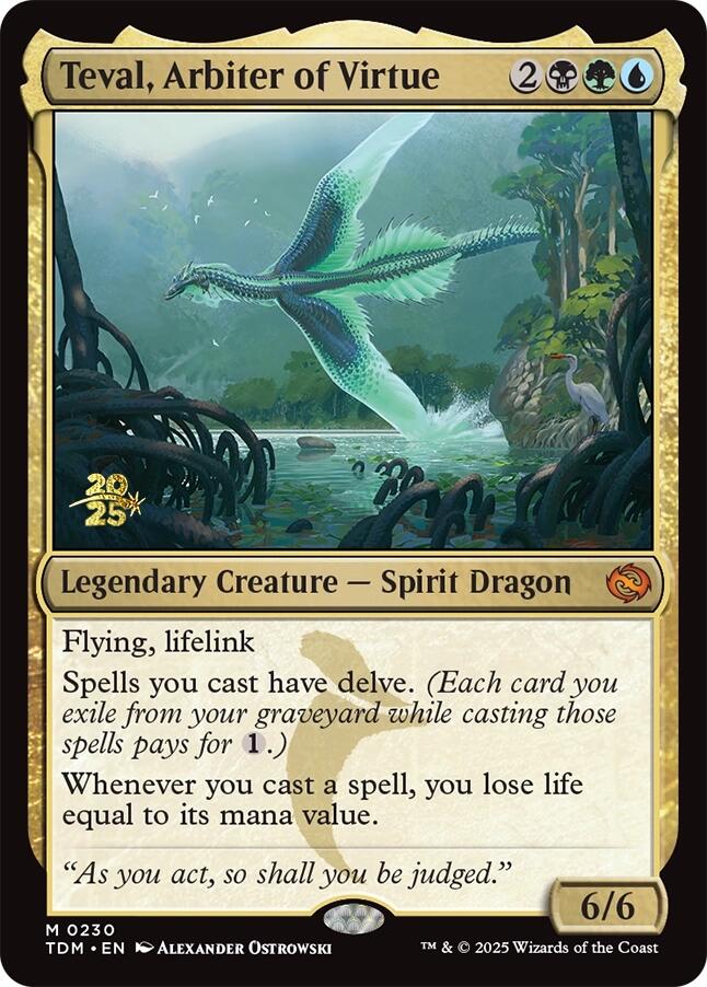 Teval, Arbiter of Virtue [Tarkir: Dragonstorm Prerelease Promos] | Gear Gaming Bentonville