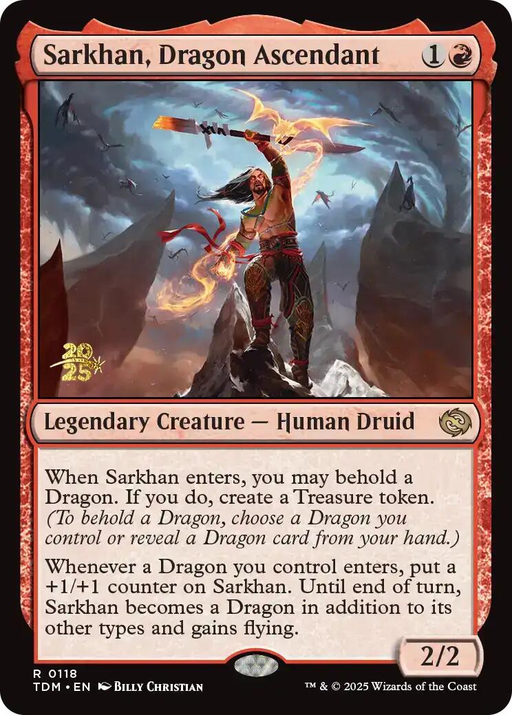 Sarkhan, Dragon Ascendant [Tarkir: Dragonstorm Prerelease Promos] | Gear Gaming Bentonville