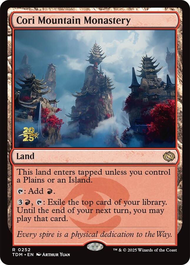 Cori Mountain Monastery [Tarkir: Dragonstorm Prerelease Promos] | Gear Gaming Bentonville