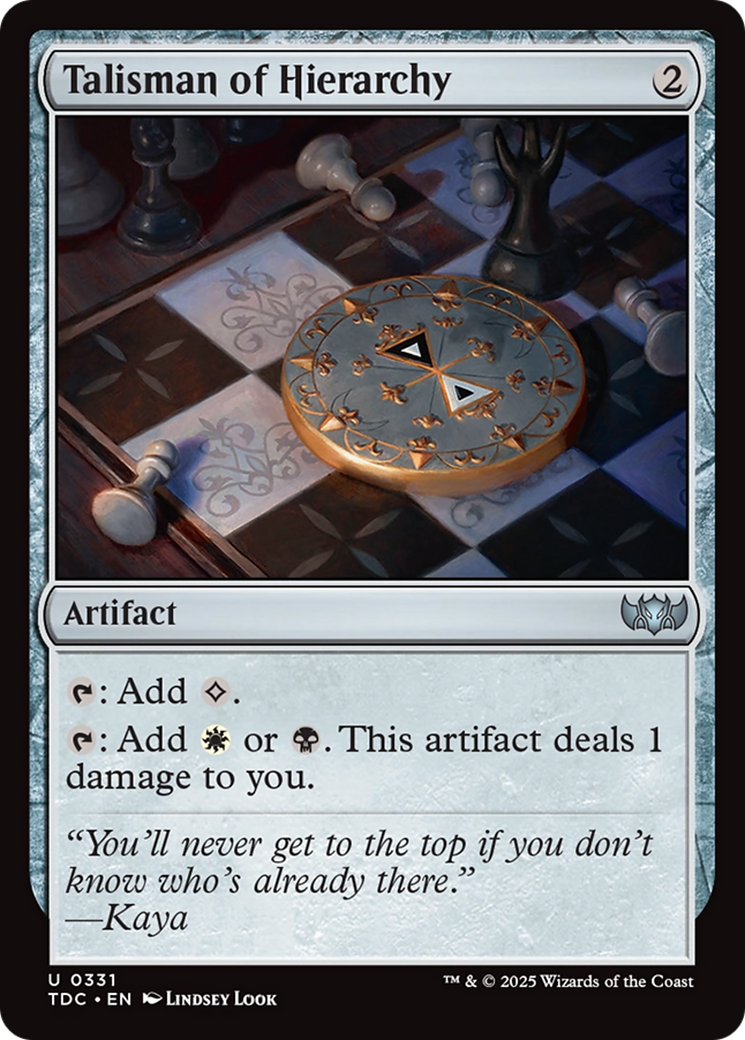 Talisman of Hierarchy [Tarkir: Dragonstorm Commander] | Gear Gaming Bentonville