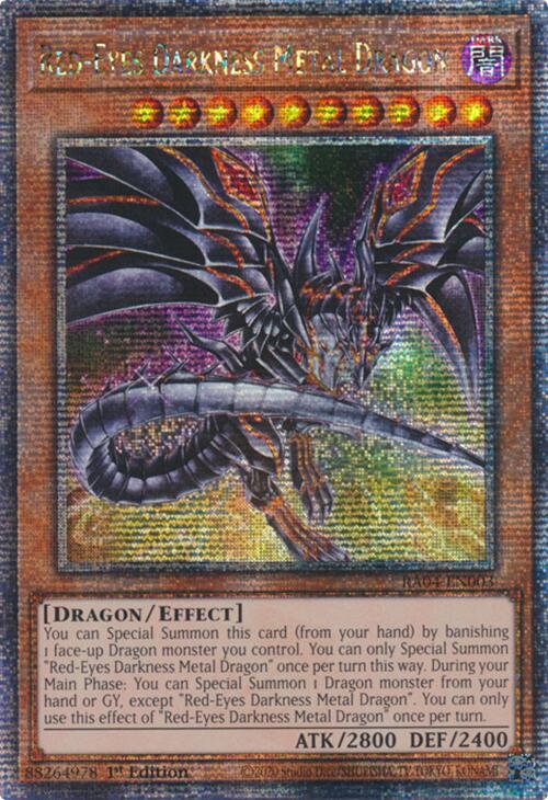 Red-Eyes Darkness Metal Dragon (Alternate Art) [RA04-EN003] Quarter Century Secret Rare | Gear Gaming Bentonville
