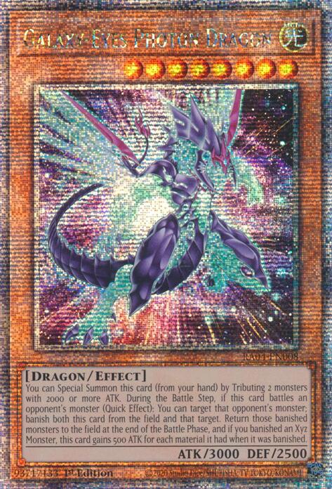 Galaxy-Eyes Photon Dragon (New Art) [RA04-EN008] Quarter Century Secret Rare | Gear Gaming Bentonville