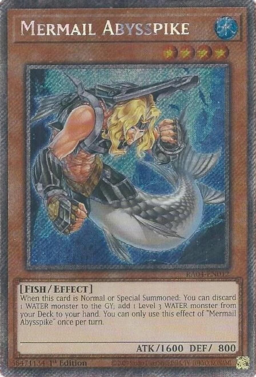 Mermail Abysspike [RA04-EN012] Platinum Secret Rare | Gear Gaming Bentonville