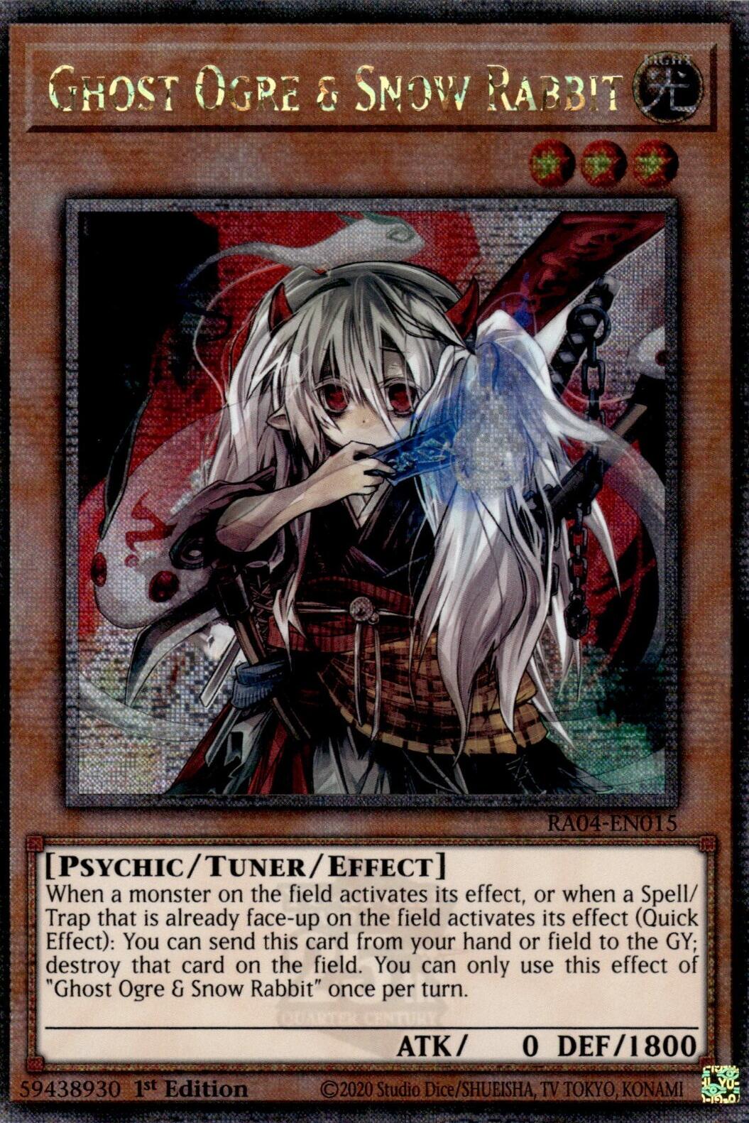 Ghost Ogre & Snow Rabbit [RA04-EN015] Quarter Century Secret Rare | Gear Gaming Bentonville