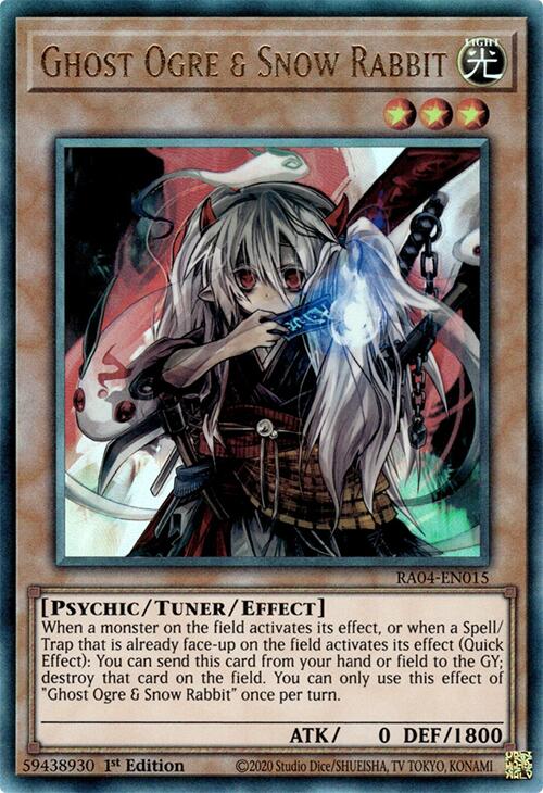 Ghost Ogre & Snow Rabbit [RA04-EN015] Prismatic Ultimate Rare | Gear Gaming Bentonville