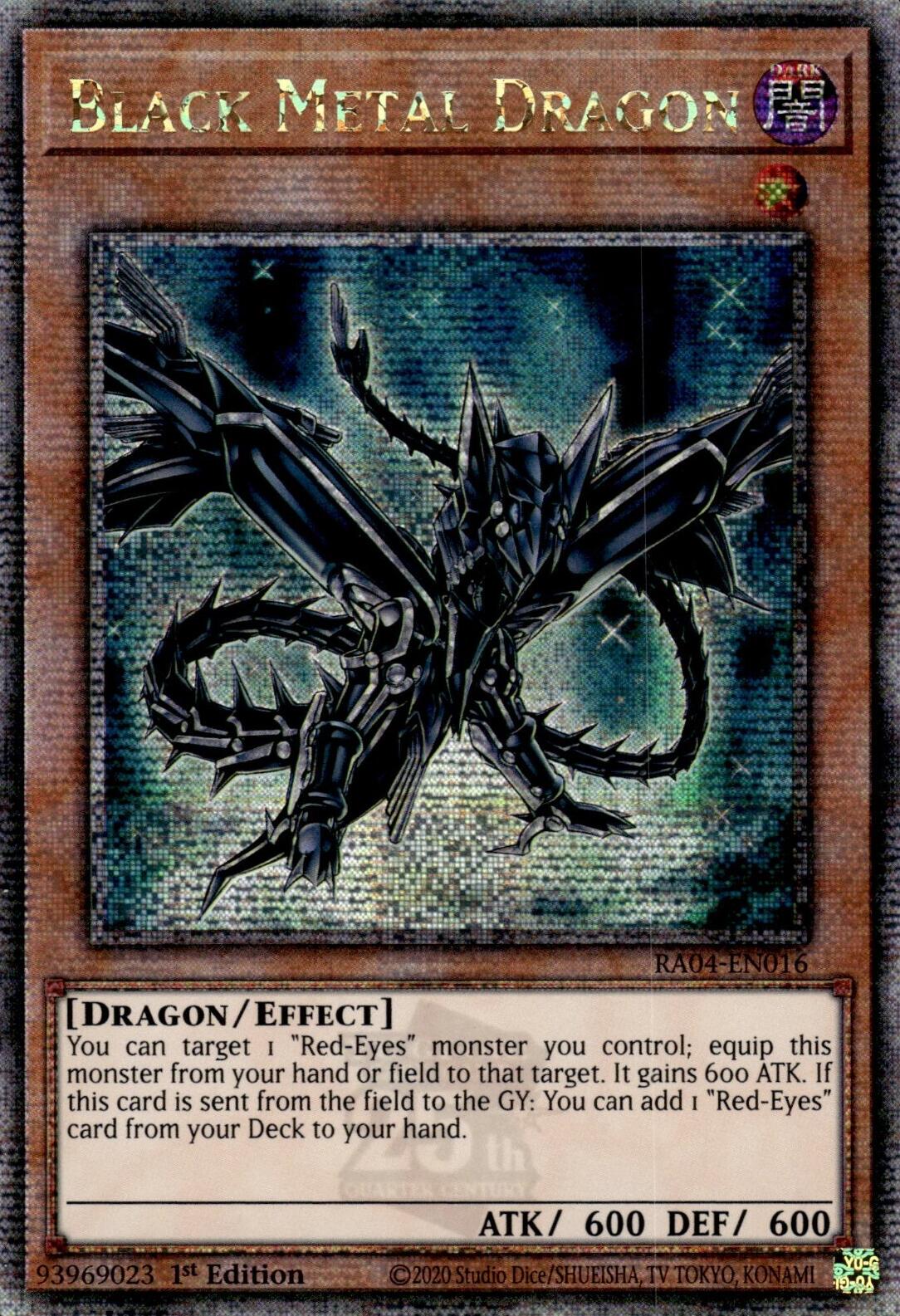 Black Metal Dragon [RA04-EN016] Quarter Century Secret Rare | Gear Gaming Bentonville