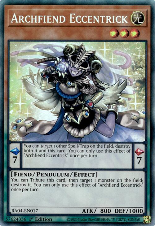 Archfiend Eccentrick [RA04-EN017] Prismatic Collector's Rare | Gear Gaming Bentonville