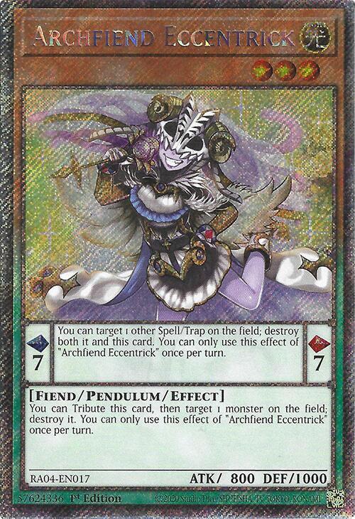 Archfiend Eccentrick [RA04-EN017] Platinum Secret Rare | Gear Gaming Bentonville