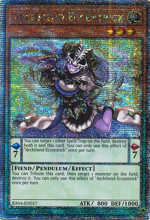 Archfiend Eccentrick [RA04-EN017] Quarter Century Secret Rare | Gear Gaming Bentonville