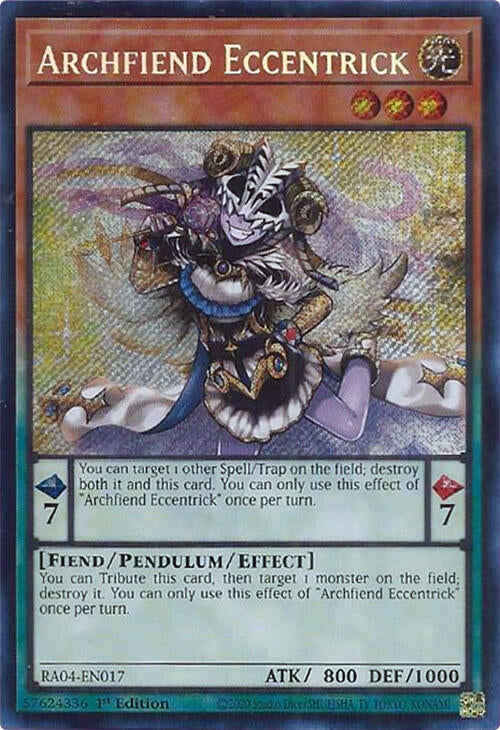 Archfiend Eccentrick [RA04-EN017] Secret Rare | Gear Gaming Bentonville