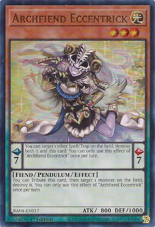 Archfiend Eccentrick [RA04-EN017] Ultra Rare | Gear Gaming Bentonville