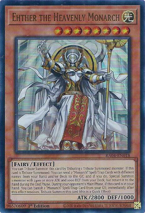 Ehther the Heavenly Monarch [RA04-EN018] Ultra Rare | Gear Gaming Bentonville
