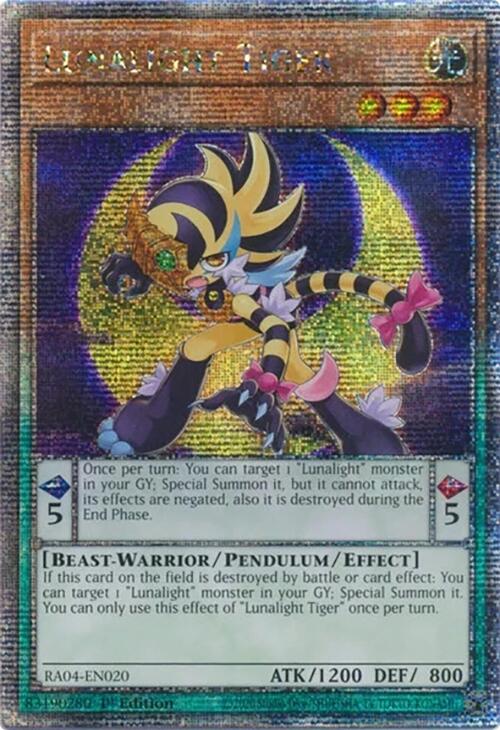 Lunalight Tiger [RA04-EN020] Quarter Century Secret Rare | Gear Gaming Bentonville