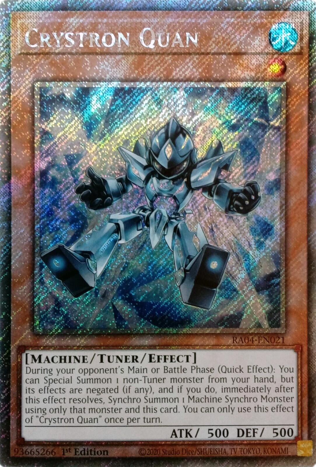 Crystron Quan [RA04-EN021] Platinum Secret Rare | Gear Gaming Bentonville