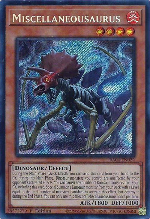 Miscellaneousaurus [RA04-EN022] Secret Rare | Gear Gaming Bentonville