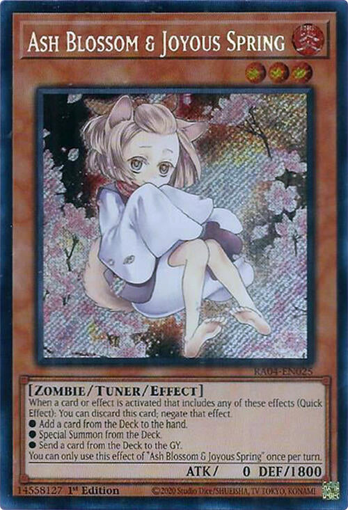 Ash Blossom & Joyous Spring (Alternate Art) [RA04-EN025] Secret Rare | Gear Gaming Bentonville