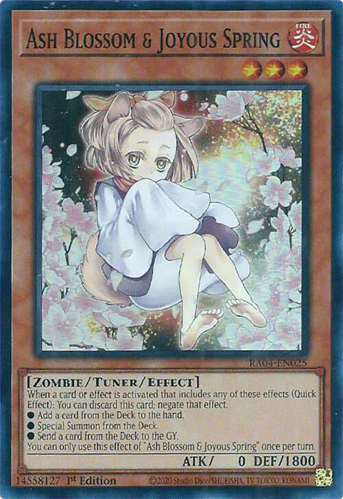Ash Blossom & Joyous Spring (Alternate Art) [RA04-EN025] Super Rare | Gear Gaming Bentonville