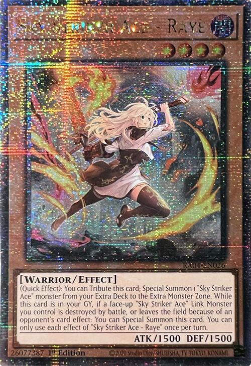 Sky Striker Ace - Raye (New Art) [RA04-EN026] Quarter Century Secret Rare | Gear Gaming Bentonville