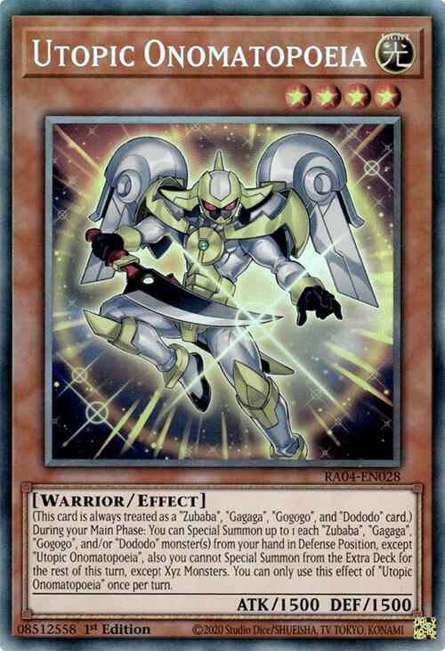 Utopic Onomatopoeia [RA04-EN028] Prismatic Collector's Rare | Gear Gaming Bentonville