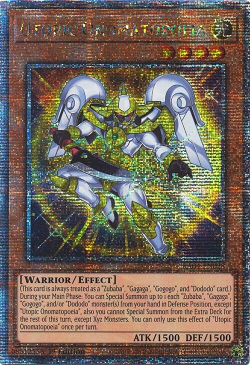 Utopic Onomatopoeia [RA04-EN028] Quarter Century Secret Rare | Gear Gaming Bentonville