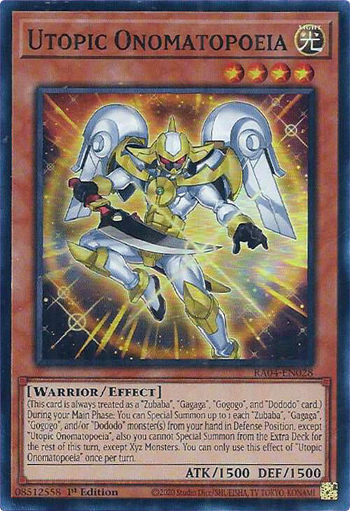 Utopic Onomatopoeia [RA04-EN028] Super Rare | Gear Gaming Bentonville