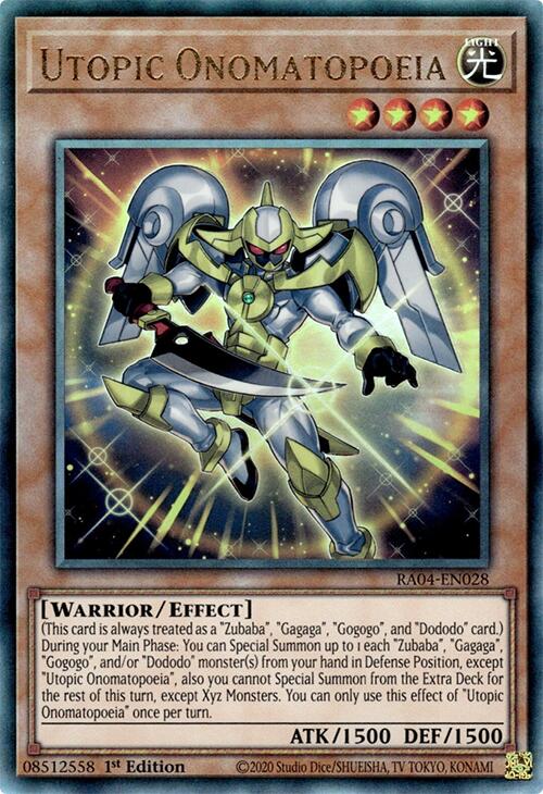 Utopic Onomatopoeia [RA04-EN028] Ultimate Rare | Gear Gaming Bentonville
