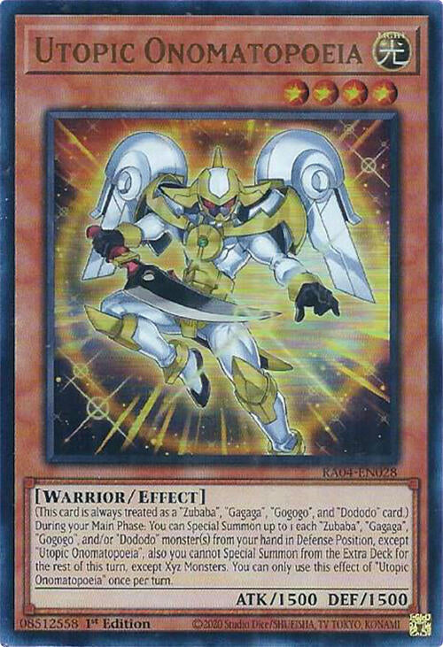 Utopic Onomatopoeia [RA04-EN028] Ultra Rare | Gear Gaming Bentonville