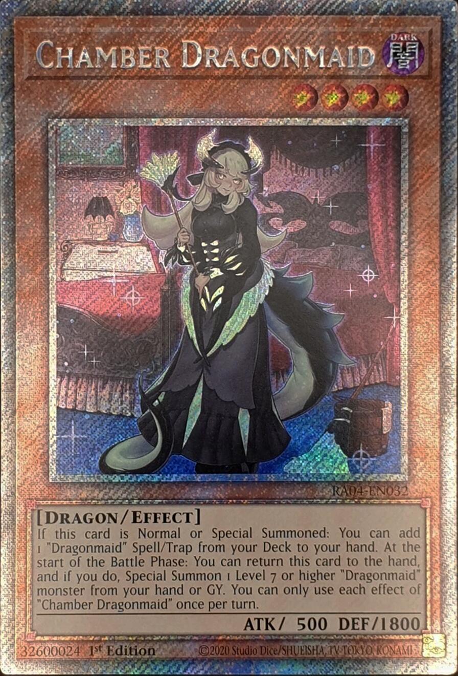 Chamber Dragonmaid [RA04-EN032] Platinum Secret Rare | Gear Gaming Bentonville