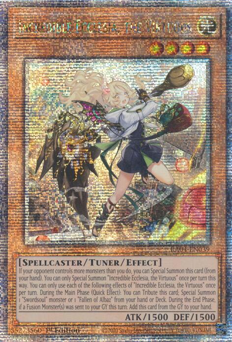 Incredible Ecclesia, the Virtuous (New Art) [RA04-EN039] Quarter Century Secret Rare | Gear Gaming Bentonville