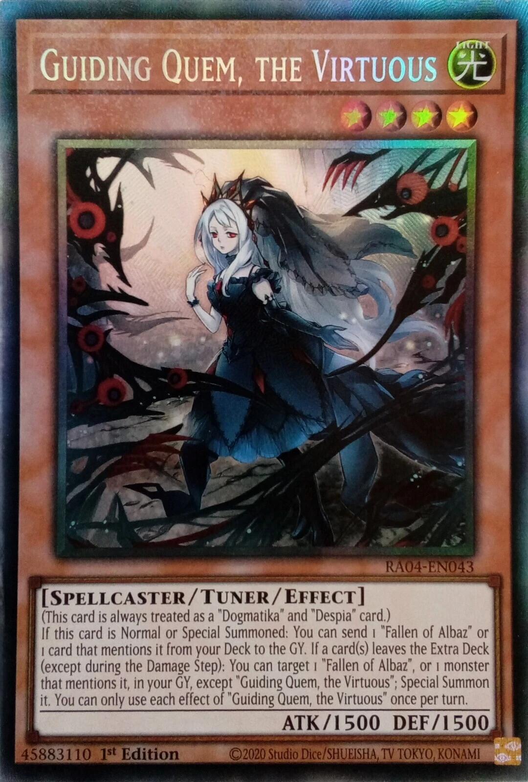 Guiding Quem, the Virtuous [RA04-EN043] Prismatic Collector's Rare | Gear Gaming Bentonville