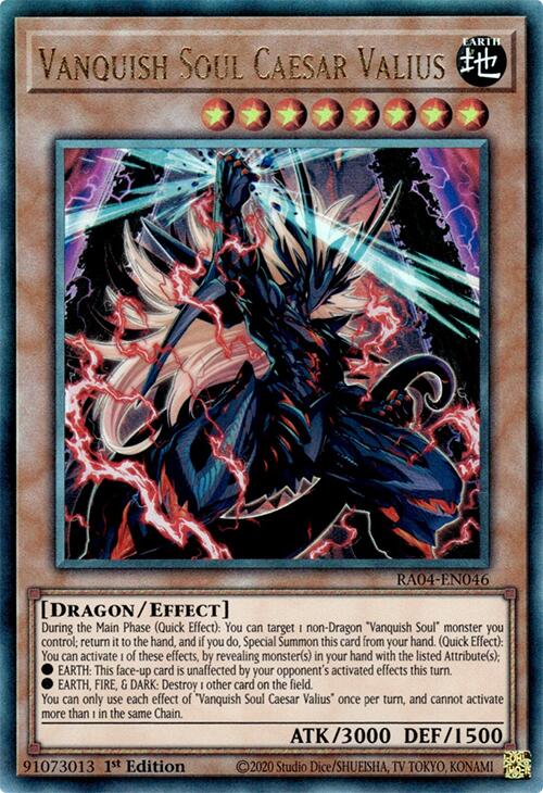 Vanquish Soul Caesar Valius [RA04-EN046] Prismatic Ultimate Rare | Gear Gaming Bentonville