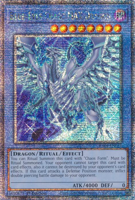 Blue-Eyes Chaos MAX Dragon (New Art) [RA04-EN051] Quarter Century Secret Rare | Gear Gaming Bentonville