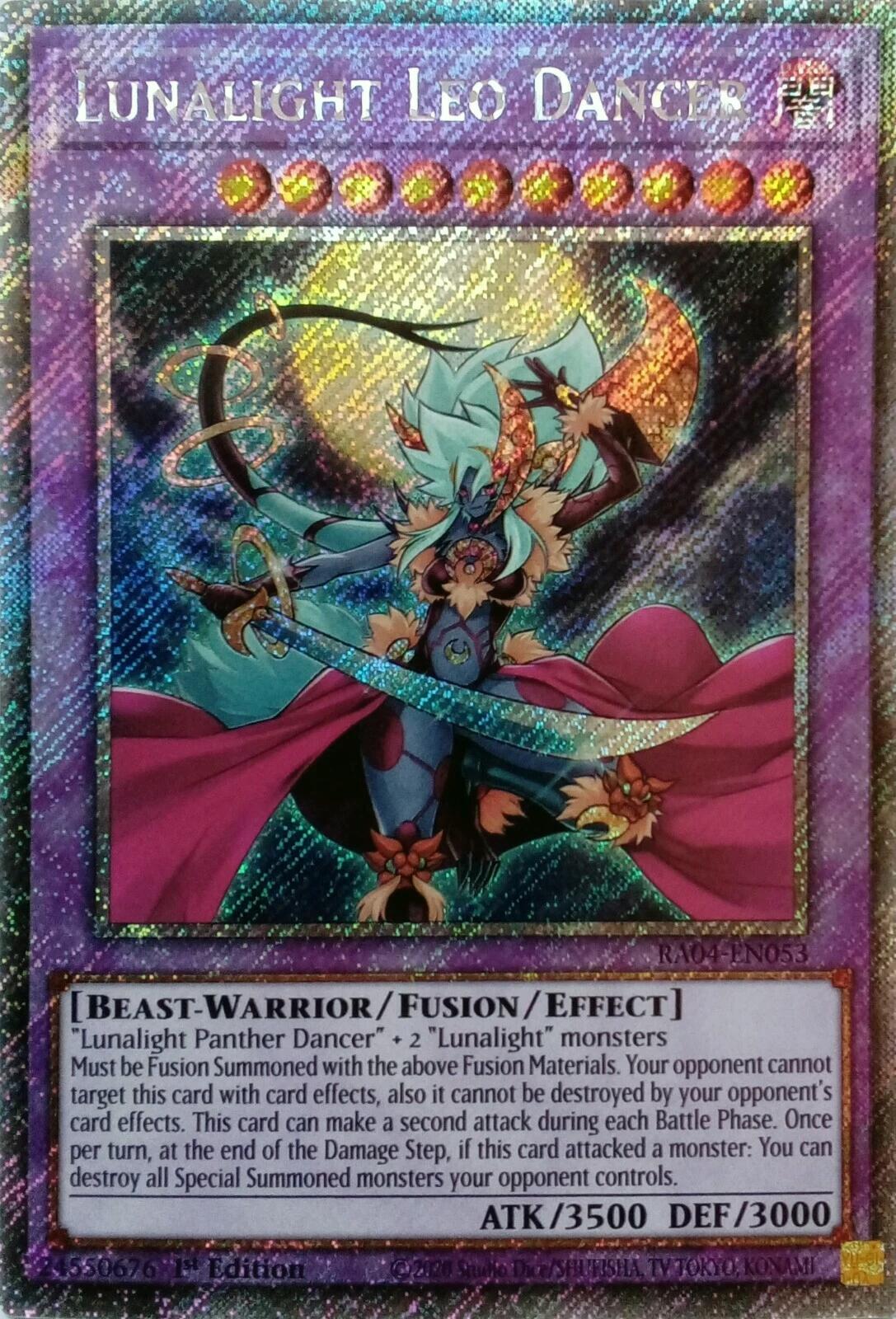 Lunalight Leo Dancer [RA04-EN053] Platinum Secret Rare | Gear Gaming Bentonville