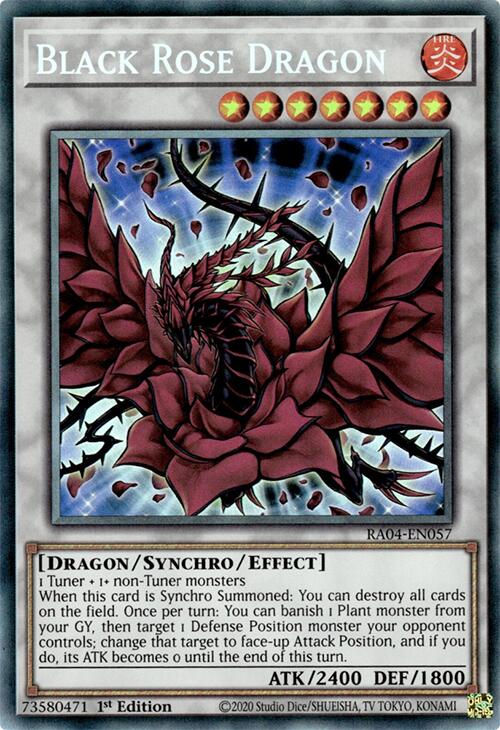 Black Rose Dragon [RA04-EN057] Prismatic Collector's Rare | Gear Gaming Bentonville