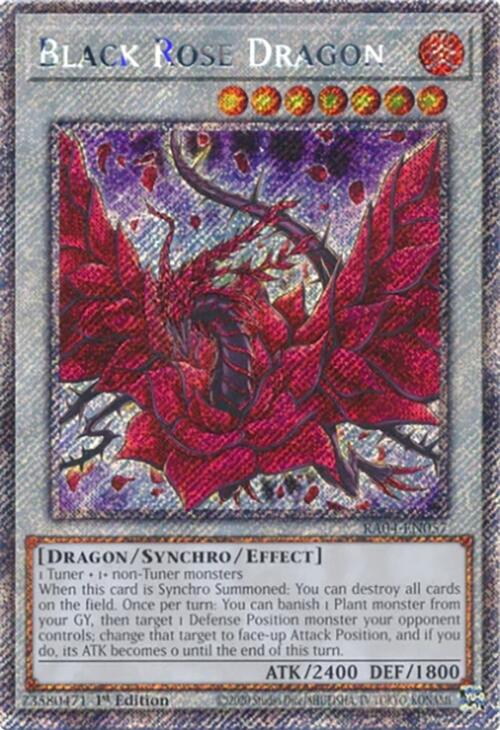 Black Rose Dragon [RA04-EN057] Platinum Secret Rare | Gear Gaming Bentonville