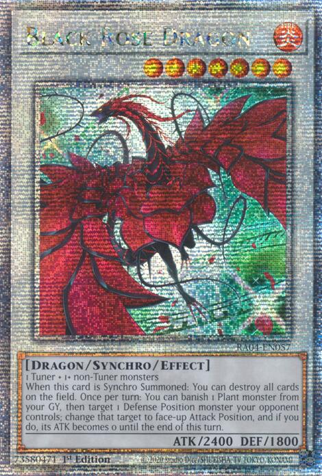Black Rose Dragon (Alternate Art) [RA04-EN057] Quarter Century Secret Rare | Gear Gaming Bentonville