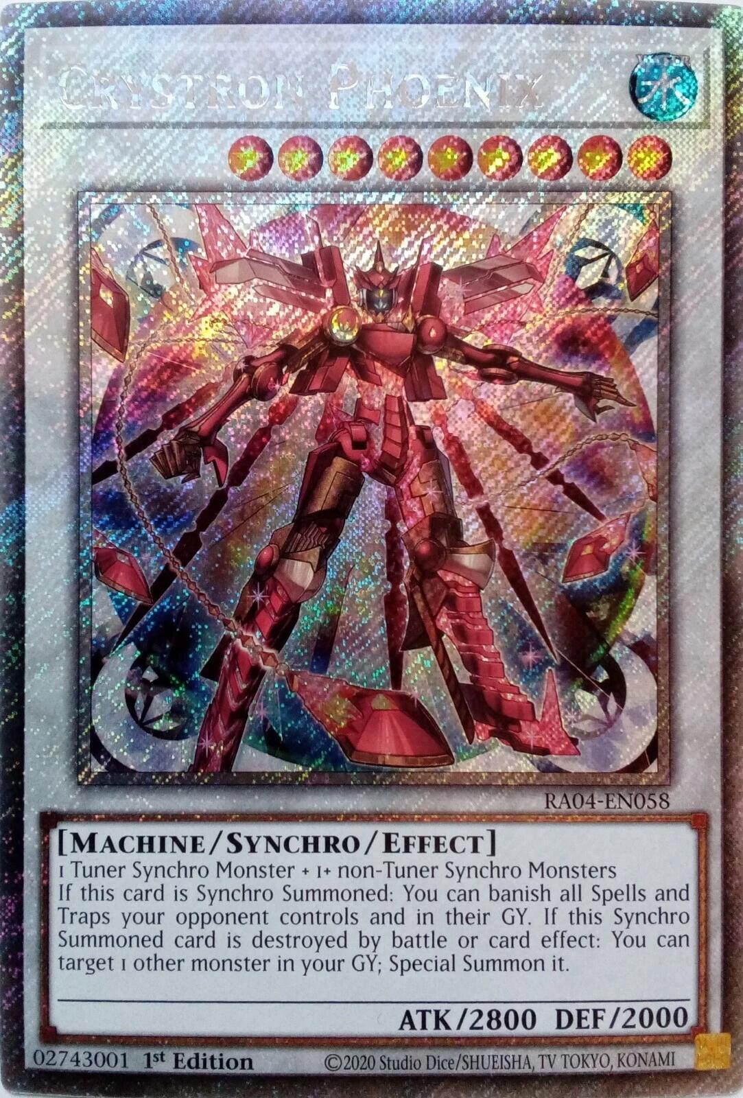 Crystron Phoenix [RA04-EN058] Platinum Secret Rare | Gear Gaming Bentonville