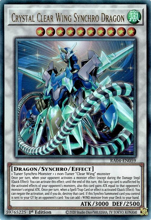 Crystal Clear Wing Synchro Dragon [RA04-EN059] Prismatic Ultimate Rare | Gear Gaming Bentonville