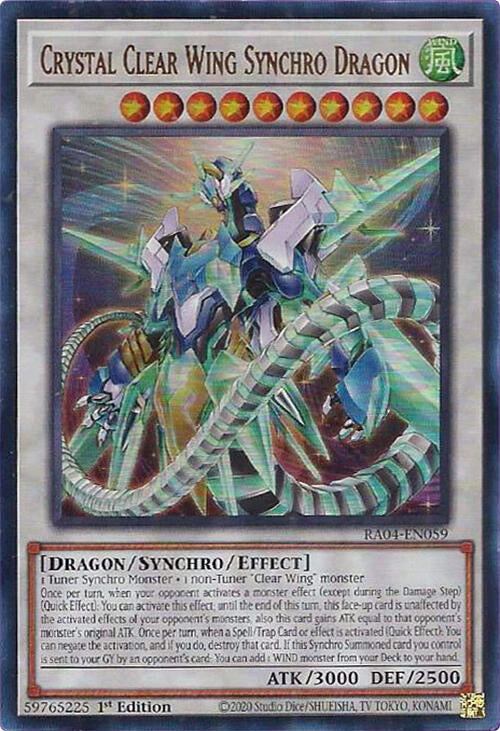 Crystal Clear Wing Synchro Dragon [RA04-EN059] Ultra Rare | Gear Gaming Bentonville