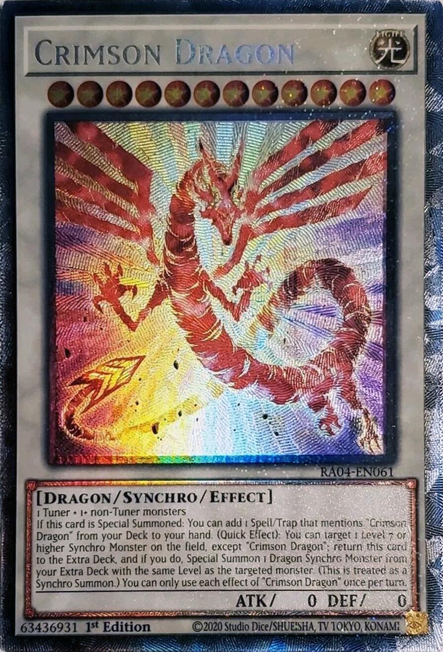 Crimson Dragon (card) [RA04-EN061] Prismatic Collector's Rare | Gear Gaming Bentonville