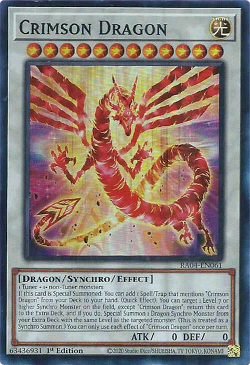Crimson Dragon (card) [RA04-EN061] Super Rare | Gear Gaming Bentonville