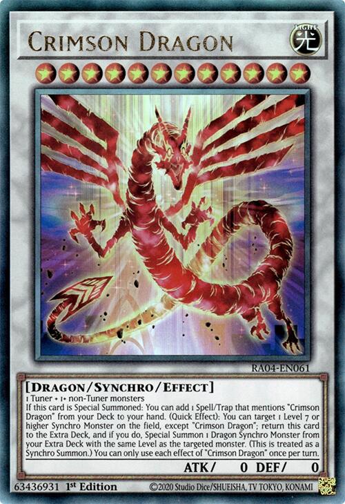 Crimson Dragon (card) [RA04-EN061] Prismatic Ultimate Rare | Gear Gaming Bentonville