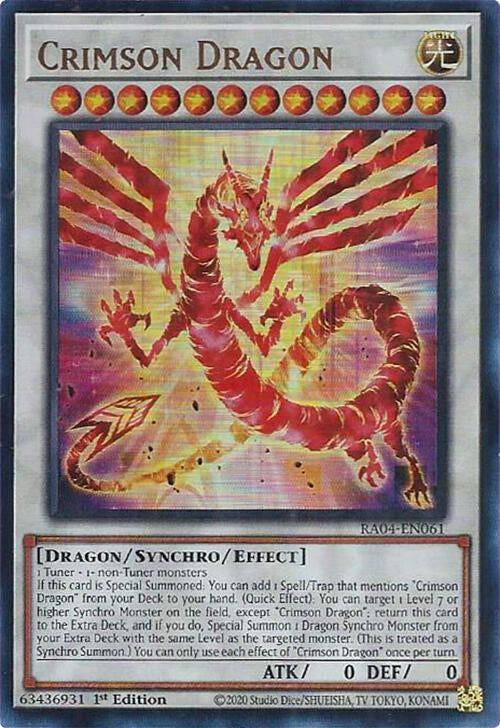 Crimson Dragon (card) [RA04-EN061] Ultra Rare | Gear Gaming Bentonville