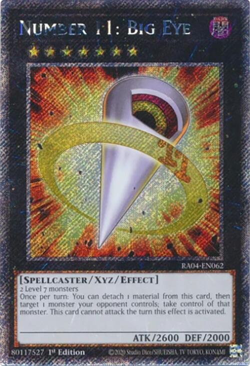 Number 11: Big Eye [RA04-EN062] Platinum Secret Rare | Gear Gaming Bentonville