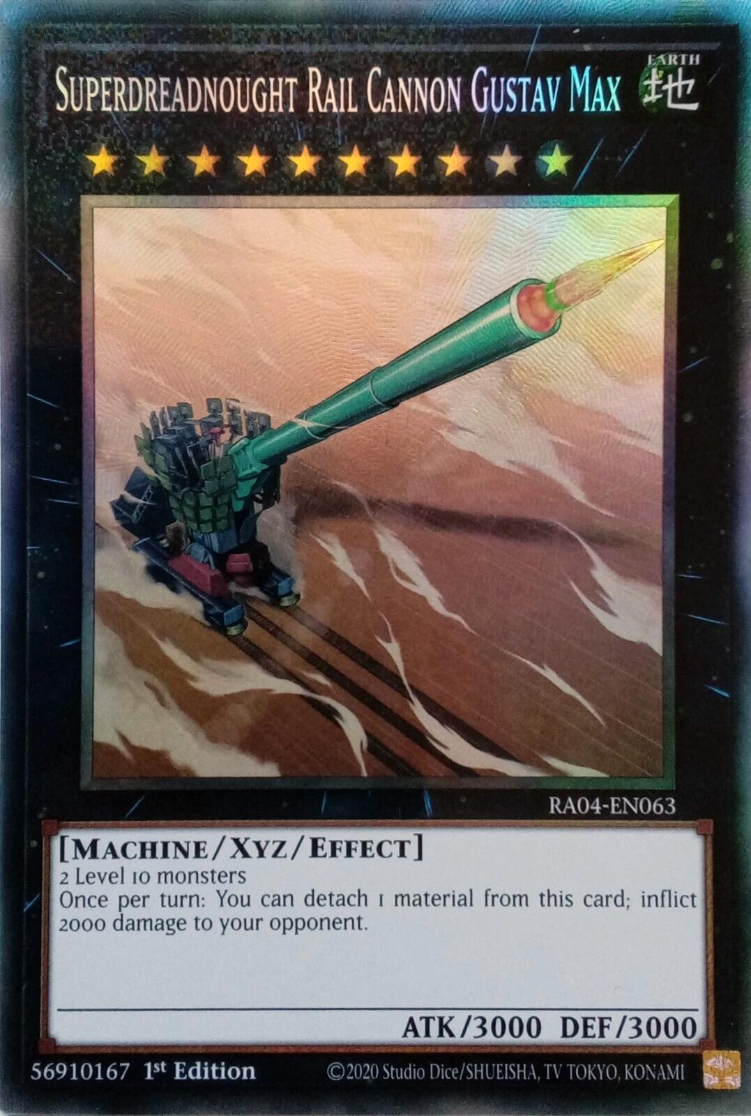 Superdreadnought Rail Cannon Gustav Max [RA04-EN063] Prismatic Collector's Rare | Gear Gaming Bentonville