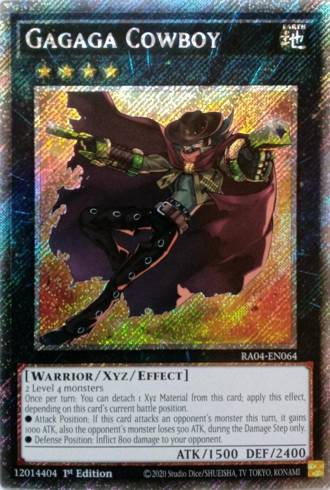 Gagaga Cowboy [RA04-EN064] Platinum Secret Rare | Gear Gaming Bentonville