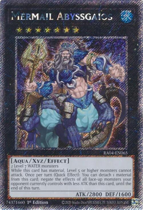 Mermail Abyssgaios [RA04-EN065] Platinum Secret Rare | Gear Gaming Bentonville