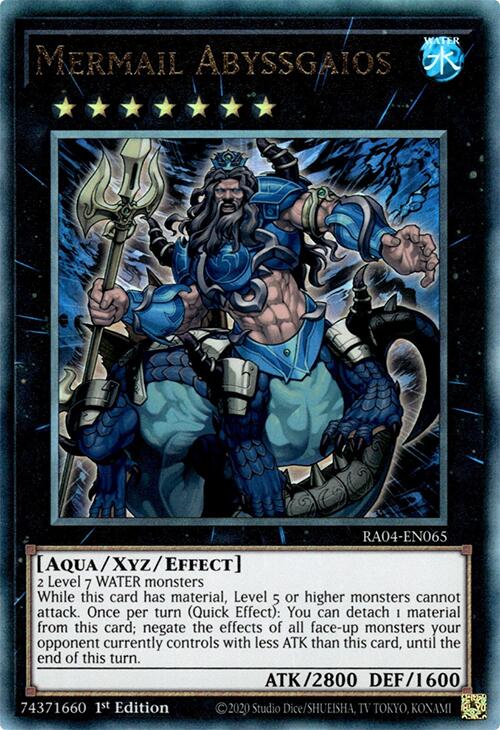 Mermail Abyssgaios [RA04-EN065] Prismatic Ultimate Rare | Gear Gaming Bentonville
