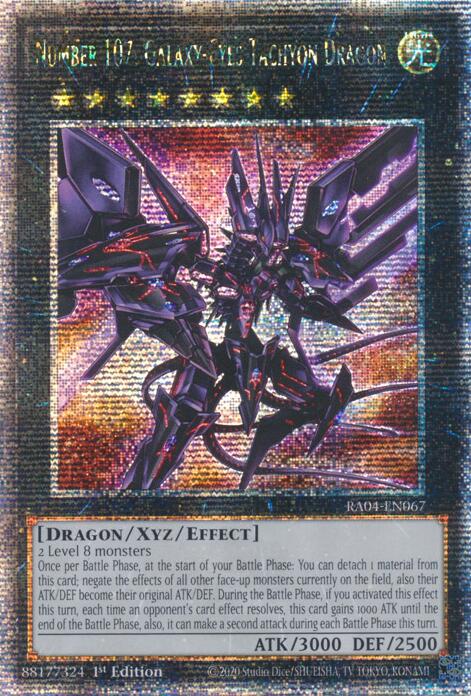 Number 107: Galaxy-Eyes Tachyon Dragon [RA04-EN067] Quarter Century Secret Rare | Gear Gaming Bentonville